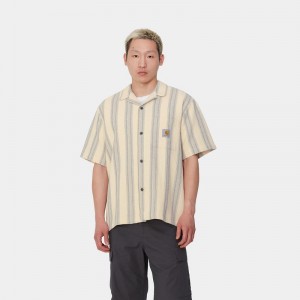 Beige Men Carhartt Dodson Shirts | FJK-847936