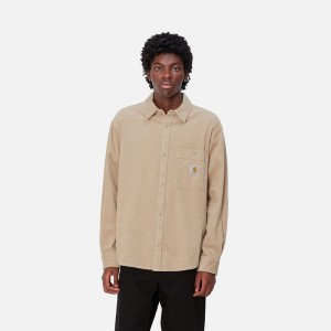 Beige Men Carhartt Flint Shirts | DQG-370629