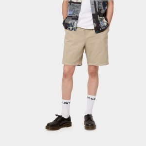 Beige Men Carhartt Flint Shorts | QLZ-236804