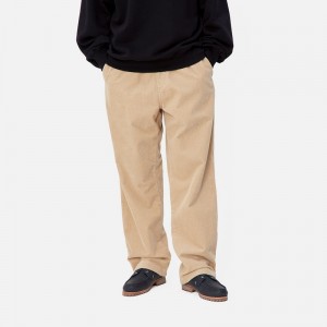 Beige Men Carhartt Floyde Pants | ZAP-798163