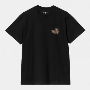 Black Men Carhartt Brown Ducks T-Shirt | YZC-048716