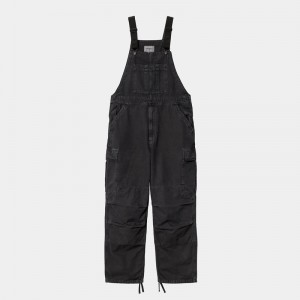 Black Men Carhartt Cargo Bib Overalls | NKQ-971256