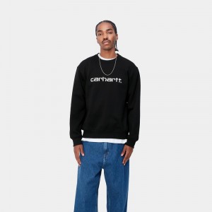 Black Men Carhartt Carhartt Sweatshirt | EHT-841072