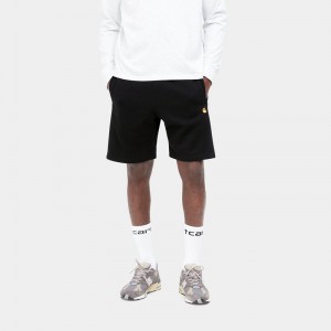 Black Men Carhartt Chase Shorts | NES-634129