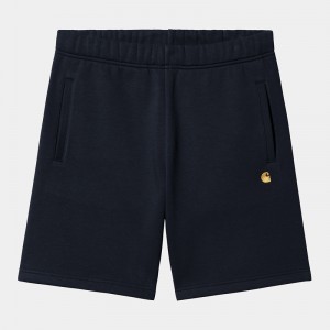 Black Men Carhartt Chase Shorts | PTZ-175260