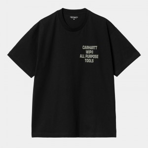 Black Men Carhartt Cross Screw T-Shirt | TCF-309428