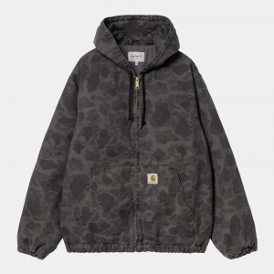 Black Men Carhartt Duck Active Jackets | LNK-243690