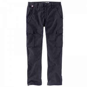 Black Men Carhartt Flame-Resistant Force® Relaxed Fit Ripstop Cargo Work Pants | JUG-368059