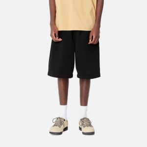 Black Men Carhartt Floyde Shorts | ZWO-583204