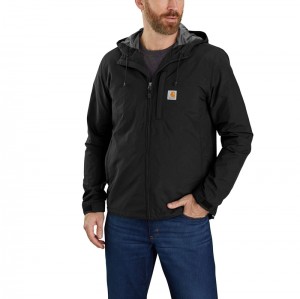 Black Men Carhartt Rain Defender® Relaxed Fit Lightweight Jackets | ZYE-805347