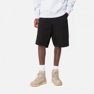 Black Men Carhartt Single Knee Shorts | FXM-821754