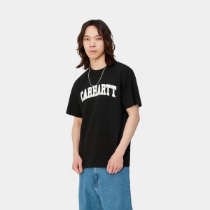 Black Men Carhartt University T-Shirt | ZCU-294105