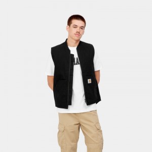 Black Men Carhartt Vest | VSM-308269