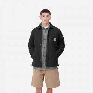 Black Men Carhartt Wadeson Shirt Jackets | RSD-405168