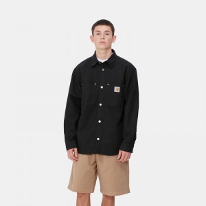 Black Men Carhartt Walter Shirt Jackets | JQM-148692