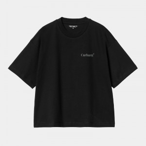 Black Women Carhartt Fold Leo T-Shirt | TLU-965321