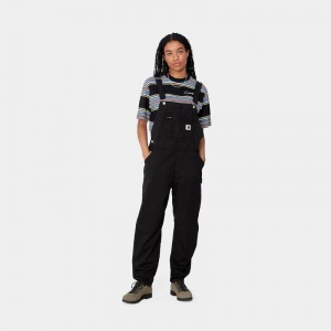 Black Women Carhartt Norris Bib Overalls | EUM-689430