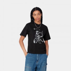 Black Women Carhartt Pepe Sad Cowboy T-Shirt | QSL-029164