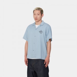 Blue Men Carhartt Ablaze Shirts | UDW-263409