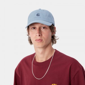 Blue Men Carhartt Artificial Suede Hats | OHC-768915