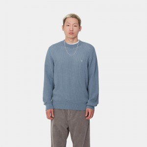 Blue Men Carhartt Calen Sweatshirt | SEJ-310794