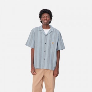 Blue Men Carhartt Dodson Shirts | QFW-539176