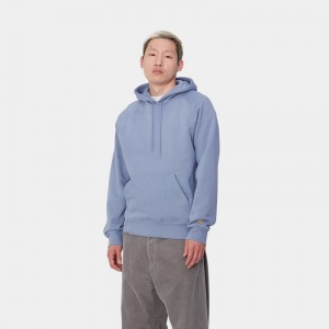 Blue Men Carhartt Hooded Chase Hoodie | FSM-957684