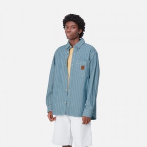 Blue Men Carhartt Menard Shirt Jackets | WKT-201874