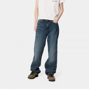 Blue Women Carhartt Barnwell Pants | CAH-356701