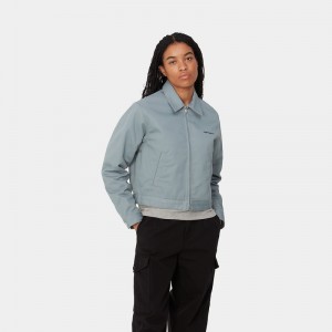 Blue Women Carhartt Module Script Jackets | UOC-657940