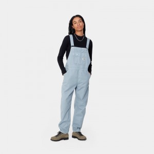 Blue Women Carhartt Norris Bib Overalls | UGB-017584