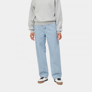 Blue Women Carhartt Pierce Straight Pants | IBO-285091