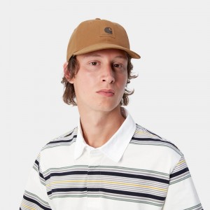 Brown Men Carhartt Artificial Suede Hats | UKH-635942