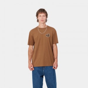 Brown Men Carhartt Brown Ducks T-Shirt | QJI-598123