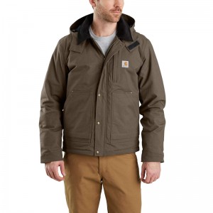 Brown Men Carhartt Full Swing® Relaxed Fit Ripstop Insulated Jackets | FBC-679421