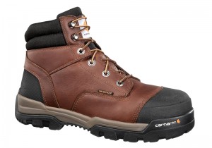 Brown Men Carhartt Ground Force Waterproof 6" Composite Toe Work Boots | BRH-461785