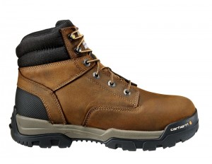 Brown Men Carhartt Ground Force Waterproof 6" Composite Toe Work Boots | QLK-426189