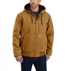 Brown Men Carhartt Insulated Active Jac Jackets | XBM-065271