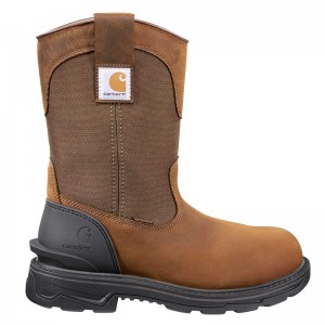 Brown Men Carhartt Ironwood Waterproof 11" Soft Toe Wellington Boots | PJW-329760