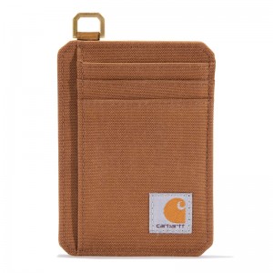 Brown Men Carhartt NYLON DUCK FRONT POCKET Wallets | RTG-965214