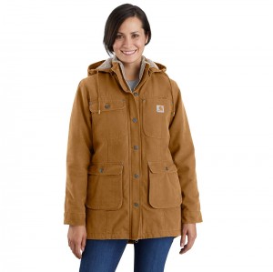 Brown Women Carhartt Field Jackets | YNO-106947