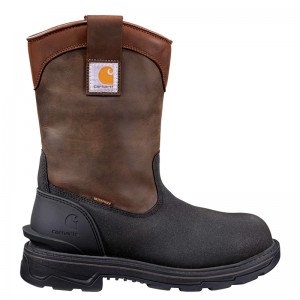 Brown / Black Men Carhartt Ironwood Insulated 11" Alloy Toe Wellington Boots | GTW-896412