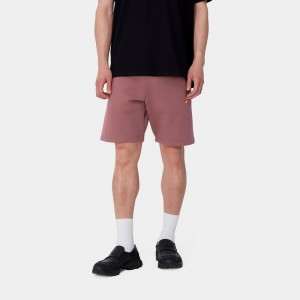 Burgundy Men Carhartt Chase Shorts | ETM-194076