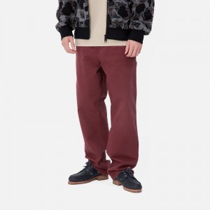 Burgundy Men Carhartt Single Knee Pants | WIM-075469