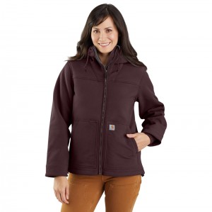 Burgundy Women Carhartt Super Dux™ Relaxed Fit Sherpa-Lined Jackets | SHD-946280