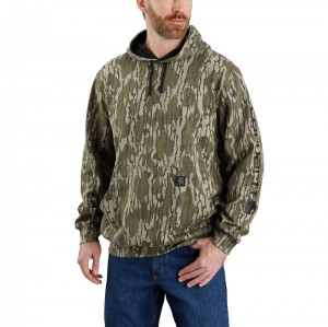 Camo Men Carhartt Loose Fit Midweight Camo Sleeve Graphic Hoodie | MIA-783105