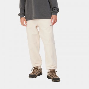 Cream Men Carhartt American Script Jogging Pants | FDP-328546