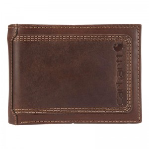 Dark Brown Men Carhartt Detroit Passcase Wallets | TIF-504931