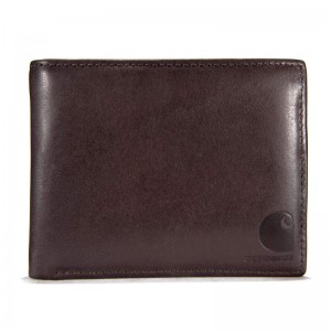 Dark Brown Men Carhartt Oil Tan Passcase Wallets | TQC-249867