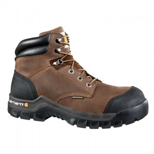 Dark Brown Men Carhartt Rugged Flex® 6" Composite Toe Work Boots | CAN-453102